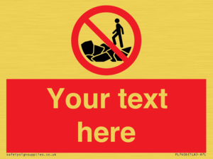 Custom No climbing on rocks